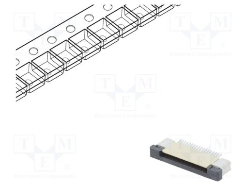 DS1020-09-18VBT1A-R_Σύνδεση: FFC/FPC; οριζόντια; PIN: 18; ZIF; SMT; 500mA; 30mΩ; -25÷85°C