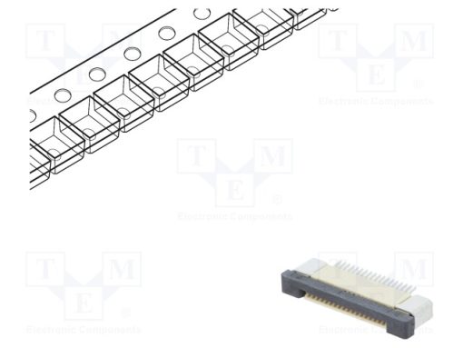 DS1020-09-18VBT1B-R_Σύνδεση: FFC/FPC; οριζόντια; PIN: 18; ZIF; SMT; 500mA; 30mΩ; -25÷85°C