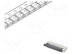 DS1020-11-18VBT1-R_Σύνδεση: FFC/FPC; οριζόντια; PIN: 18; ZIF; SMT; 500mA; 30mΩ; 500um