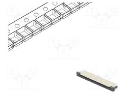 DS1020-07-22VBT1B-R_Σύνδεση: FFC/FPC; οριζόντια; PIN: 22; ZIF; SMT; επικασσιτερωμένη