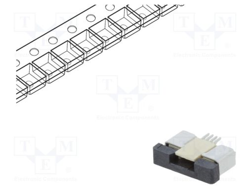 DS1020-09-04VBT1A-R_Σύνδεση: FFC/FPC; οριζόντια; PIN: 4; ZIF; SMT; 500mA; 30mΩ; -25÷85°C