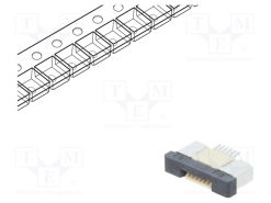 DS1020-09-6VBT1B-R_Σύνδεση: FFC/FPC; οριζόντια; PIN: 6; ZIF; SMT; 500mA; 30mΩ; -25÷85°C