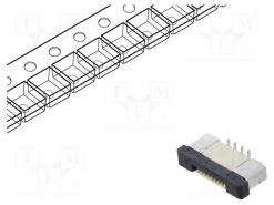 DS1020-08-8VBT11-R_Σύνδεση: FFC/FPC; οριζόντια; PIN: 8; ZIF; SMT; 500mA; 30mΩ; -25÷85°C