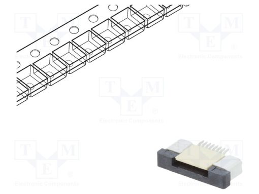 DS1020-09-8VBT1A-R_Σύνδεση: FFC/FPC; οριζόντια; PIN: 8; ZIF; SMT; 500mA; 30mΩ; -25÷85°C