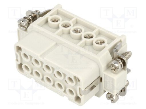 93601-0137_Σύνδεση: HDC; ένθετο επαφών; θηλυκά; S-A; PIN: 10; 10+PE; 16A; 250V