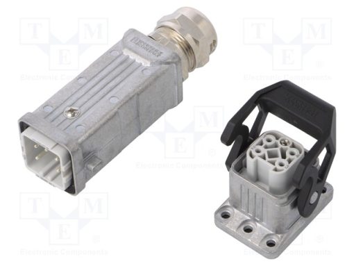 1424450_Σύνδεση: HDC; αρσενικό + θηλυκό; 230V; 10A; PIN: 5; Διάγραμμα: 4+PE