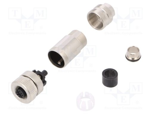 99 1436 810 05_Σύνδεση: M12; φύσα; 715; θηλυκά; PIN: 5; θωρακισμένα; Επίχρυση; 4A