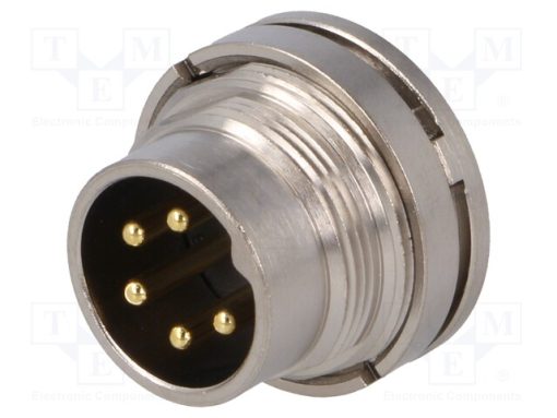 PXMBNI16RPM05ASC_Σύνδεση: M16; πρίζα; αρσενικά; κόλληση; PIN: 5; 6A; 250V; ευθύς; IP67