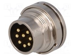 PXMBNI16RPM08ASC_Σύνδεση: M16; πρίζα; αρσενικά; κόλληση; PIN: 8; 5A; 60V; ευθύς; IP67