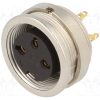 KFV 30_Σύνδεση: M16; πρίζα; θηλυκά; κόλληση; PIN: 3; 5A; 250V; IP40; 0