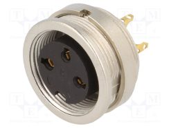 KFV 30_Σύνδεση: M16; πρίζα; θηλυκά; κόλληση; PIN: 3; 5A; 250V; IP40; 0