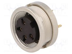 KFV 40_Σύνδεση: M16; πρίζα; θηλυκά; κόλληση; PIN: 4; 5A; 250V; IP40; 0