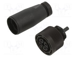 09 0440 10 04_Σύνδεση: M18; φύσα; θηλυκά; 250V; 5A; IP67; PIN: 4; για αγωγό; ευθύς