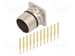 MA1LAE1200-KIT_Σύνδεση: M23; πρίζα; PIN: 12; αρσενικά; σύσφιξη; ευθύς; 10A; Επίχρυση