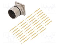 MA1LAE1700-KIT_Σύνδεση: M23; πρίζα; PIN: 17; αρσενικά; σύσφιξη; ευθύς; 9A; Επίχρυση