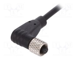 PXPPVC05RAF03ACL010PVC_Σύνδεση: M5; φύσα; θηλυκά; αγωγοί; PIN: 3; 1A; γωνιακοί; IP67; 60V