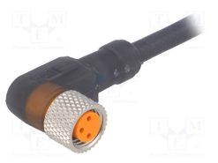 14007 RKMWV/LED A 3-224/2 M_Σύνδεση: M8; 2m; θηλυκά; PIN: 3; γωνιακός 90°; φύσα; PUR