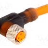 11337 RKMWV/LED A 3-06/5 M_Σύνδεση: M8; 5m; θηλυκά; PIN: 3; γωνιακός 90°; φύσα; PVC