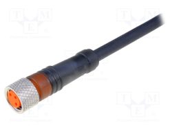 12955 RKMV 3-224/5 M_Σύνδεση: M8; 5m; θηλυκά; PIN: 3; ευθύς; με προστατευτικό