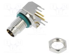 M8AS-02PMMR-SF8001_Σύνδεση: M8; αρσενικά; PIN: 2; γωνιακός 90°; για PCB; πρίζα; 4A; IP68