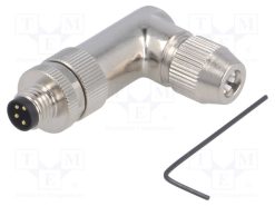 T4013019041-000_Σύνδεση: M8; αρσενικά; PIN: 4; γωνιακός 90°; θωρακισμένα; για αγωγό