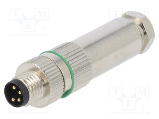 PASH-M8A-04P-MM-SL7001-00Z(H)_Σύνδεση: M8; αρσενικά; PIN: 4; ευθύς; για αγωγό; φύσα; 3A; IP65