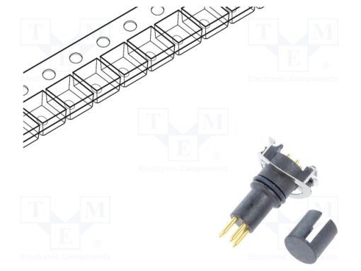 M8S-04PMMT-EE0001_Σύνδεση: M8; αρσενικά; PIN: 4; κάθετη; για PCB; πρίζα; 3A; 30V