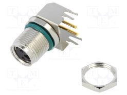 M8AS-02PFFR-SF8001_Σύνδεση: M8; θηλυκά; PIN: 2; γωνιακός 90°; για PCB; πρίζα; 4A; IP68