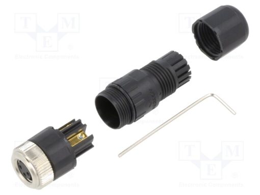 PB-M8A-03P-FF-SL7001-00Z(H)_Σύνδεση: M8; θηλυκά; PIN: 3; ευθύς; για αγωγό; φύσα; 3A; IP67