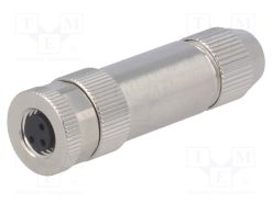 T4010019031-000_Σύνδεση: M8; θηλυκά; PIN: 3; ευθύς; θωρακισμένα; για αγωγό; φύσα