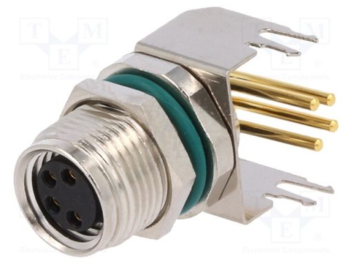 M8S-04PFFR-SF8001_Σύνδεση: M8; θηλυκά; PIN: 4; γωνιακός 90°; πρίζα; 4A; IP68; 30V