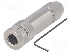 T4010019041-000_Σύνδεση: M8; θηλυκά; PIN: 4; ευθύς; θωρακισμένα; για αγωγό; φύσα