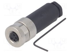 T4010008041-000_Σύνδεση: M8; θηλυκά; PIN: 4; ευθύς; χωρίς θωράκιση; για αγωγό; φύσα