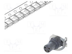 M8S-04PFFT-EE0001_Σύνδεση: M8; θηλυκά; PIN: 4; κάθετη; για PCB; πρίζα; 3A; 30V