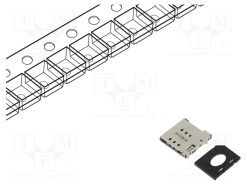 115U-A101+115U-T001_Σύνδεση: για κάρτες; Nano SIM; push-push; SMT; PIN: 6