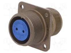 97-3100A-16S-4S_Σύνδεση: στρογγυλό; πρίζα; PIN: 2; θηλυκά; κόλληση; 97; Επάργυρη; 13A