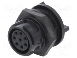 PXP4013/08S_Σύνδεση: στρογγυλό; πρίζα; θηλυκά; PIN: 8; χωρίς επαφές; UL94V-0