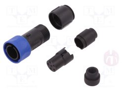 PXP4010/06S/6570_Σύνδεση: στρογγυλό; φύσα; θηλυκά; PIN: 6; χωρίς επαφές; για αγωγό