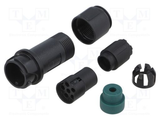 PXP4011/06S/4045_Σύνδεση: στρογγυλό; φύσα; θηλυκά; PIN: 6; χωρίς επαφές; για αγωγό