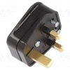 LT-327 3A PLUG BLK_Σύνδεση: τροφοδοσίας AC; φύσα; 2P+PE; 250VAC; 3A; μαύρο; PIN: 3