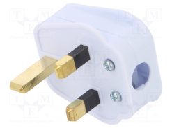 LT-327 5A PLUG WHT_Σύνδεση: τροφοδοσίας AC; φύσα; 2P+PE; 250VAC; 5A; λευκό; PIN: 3