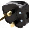 LT-327 5A PLUG BLK_Σύνδεση: τροφοδοσίας AC; φύσα; 2P+PE; 250VAC; 5A; μαύρο; PIN: 3