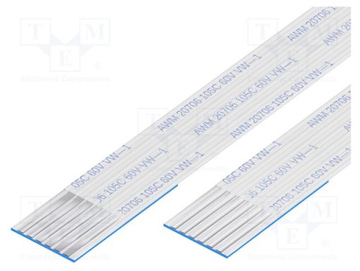 10-06-A-0203-C-4-08-4-T_Ταινία FFC; Αγωγοί: 6; Β.ταινίας: 1mm; επαφές από την ίδια πλευρά