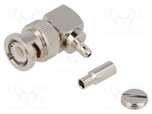 B1112E1-ND3G-5-50_Φύσα; BNC; αρσενικά; γωνιακός 90°; 50Ω; σύσφιξη; για αγωγό; POM