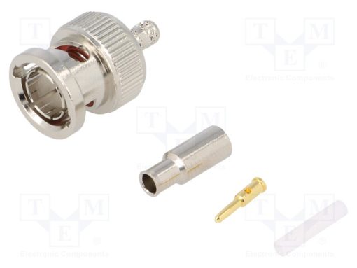 B1121E1-ND3G-6-75_Φύσα; BNC; αρσενικά; ευθύς; 75Ω; σύσφιξη; για αγωγό; POM; Επίχρυση