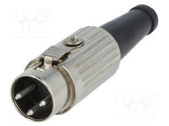 590-0300_Φύσα; DIN; αρσενικά; PIN: 3; Διάγραμμα: 180°; ευθύς; για αγωγό; 34V