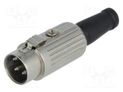 590-0400_Φύσα; DIN; αρσενικά; PIN: 4; Διάγραμμα: 216°; ευθύς; για αγωγό; 34V