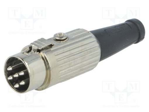 590-0600_Φύσα; DIN; αρσενικά; PIN: 6; Διάγραμμα: 240°; ευθύς; για αγωγό; 34V