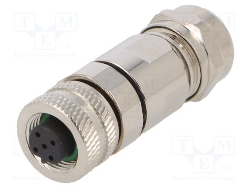 PASH-M12B-05P-FF-SL7002-00A(H)_Φύσα; M12; PIN: 5; θηλυκά; κωδικός B-Profibus; για αγωγό; κόλληση