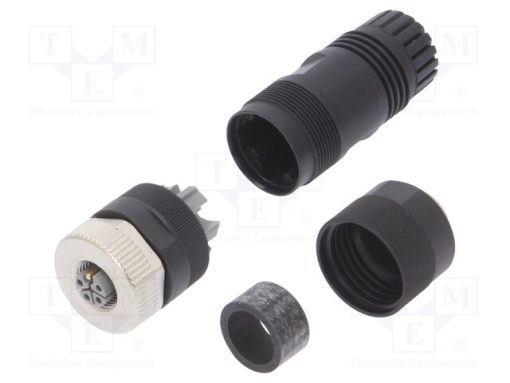 7000-P4611-0000000_Φύσα; M12; PIN: 5; θηλυκά; κωδικός L-Ισχύος; για αγωγό; IP67; ευθύς